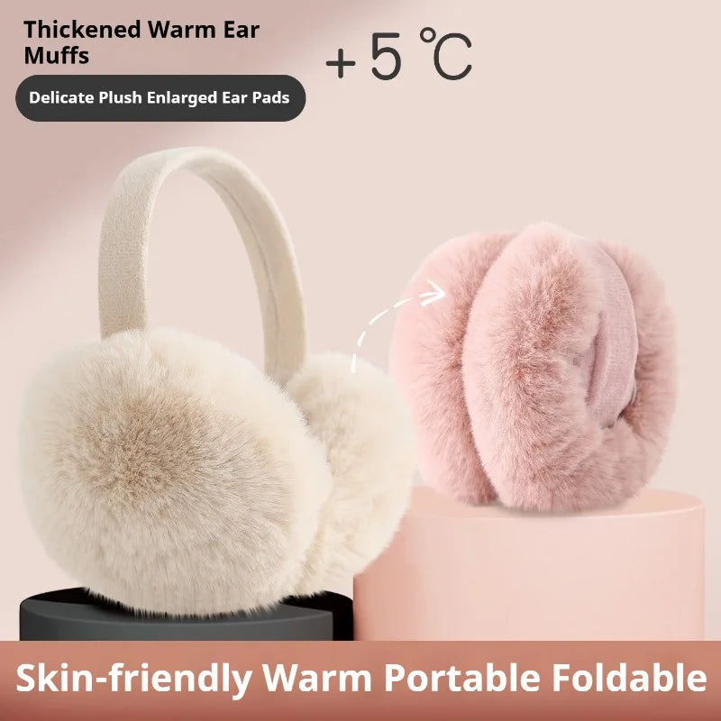 Solid Soft Plush Ear Keep Warmer Winter Earmuffs for Women Men Fashion Outdoor Earflap Protection Ear-Muffs Ear Cover