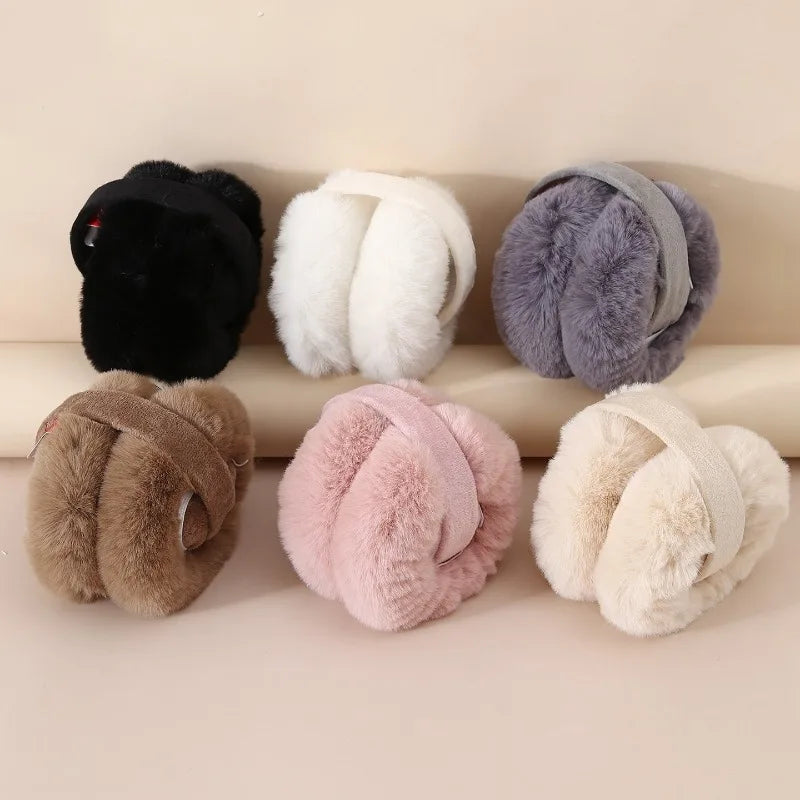 Solid Soft Plush Ear Keep Warmer Winter Earmuffs for Women Men Fashion Outdoor Earflap Protection Ear-Muffs Ear Cover